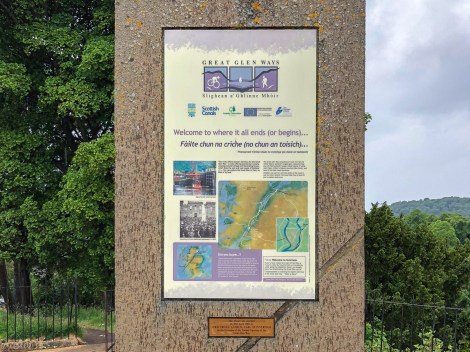 The end of the Great Glen Way at Inverness Castle