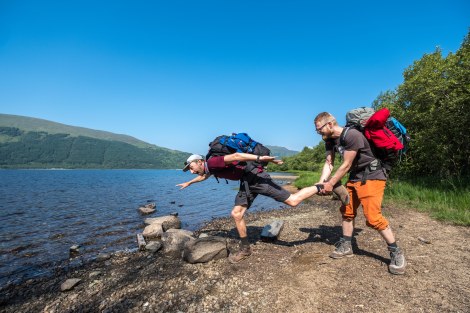 Having fun beside Loch Lomond