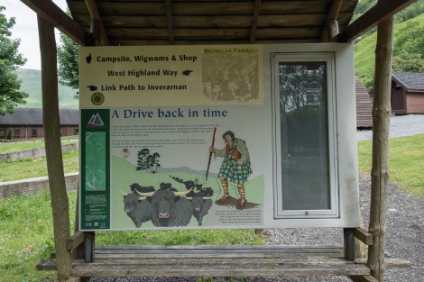 Informative signs along the West Highland Way