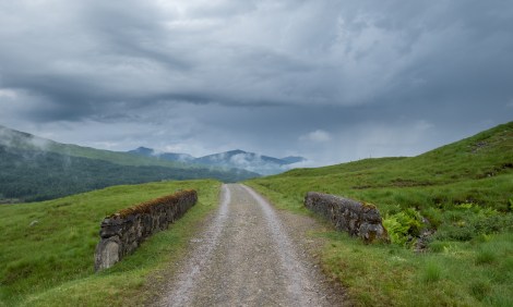 Threatening grey skies