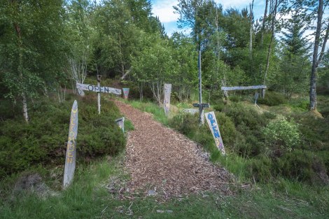 The entrance to Abriachan Eco campsite off the Great Glen Way