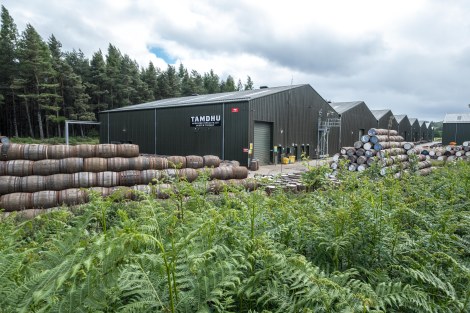 Tamdhu distillery - the first view of a whisky distillery from the trail