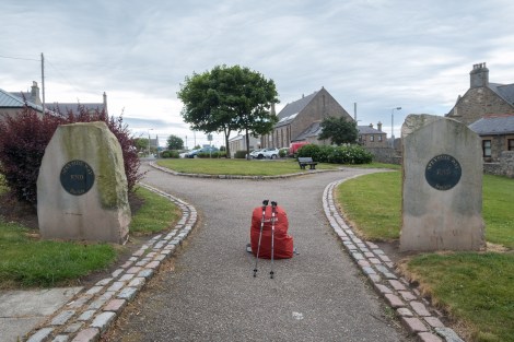 The end (or beginning) of the Speyside Way in Buckie.