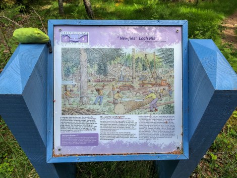 Information panel about the 'Newfies of Loch Ness'