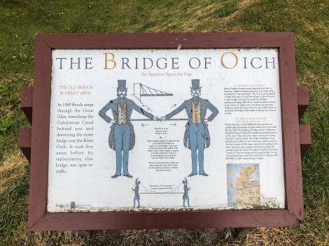 Information panel about the Bridge of Oich