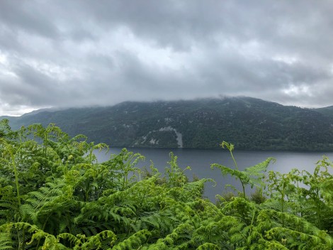 A view of the horse shoe scree on the opposite side of Loch Ness, from the low-level route between Fort Augustus and Invermoriston