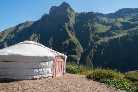 A yurt at La Peule farmhouse