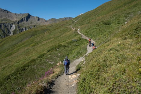 Still climbing up to the Grand Col Ferret on the Swiss/Italian border