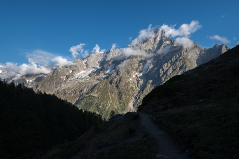 Mountain and glacier views on the TMB