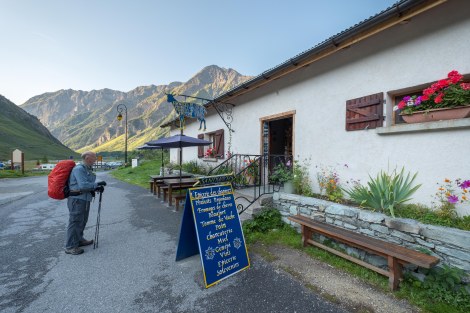 We bought a ham and cheese baguette at this shop in Les Chapieux to share for lunch