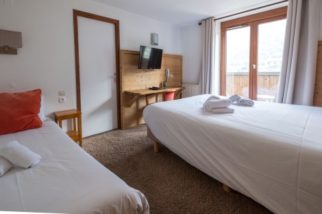 Our room for the night at Les Campanules just outside Les Houches