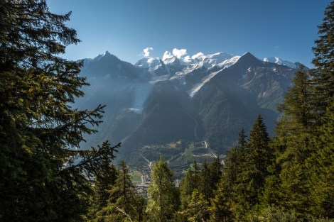 Views of Mont Blanc from the trail