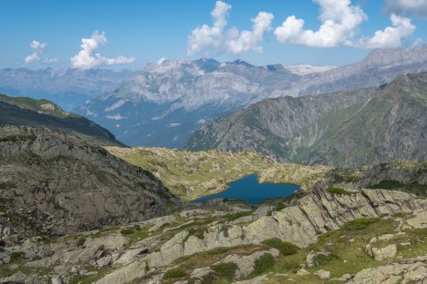 Looking down on Lac du Brevent