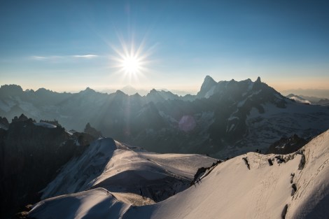 The view from Aiguille du Midi cable car station, 3842m