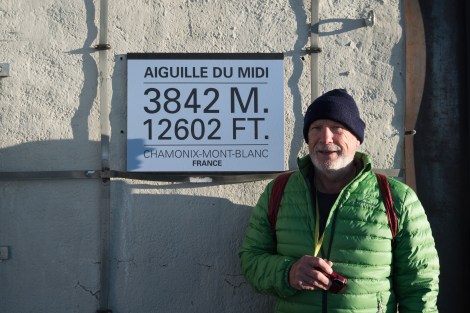 Dad at the Aiguille du Midi cable car station, 3842m