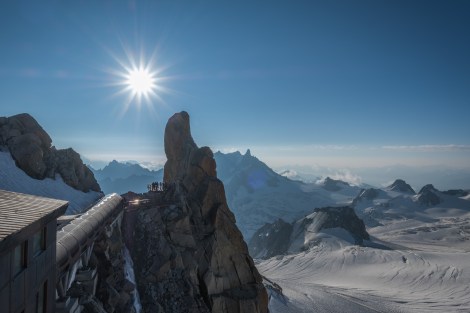 The view from the Aiguille du Midi cable car station, 3842m