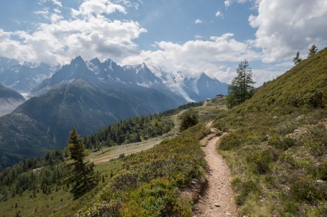 Looking back at Mont Blanc