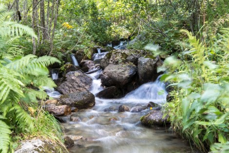 A waterfall on the way to Argentiere