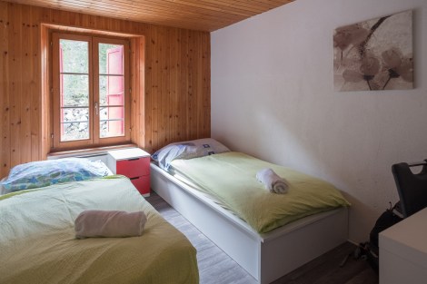 Our room for the night at Auberge du Mont Blanc, Trient