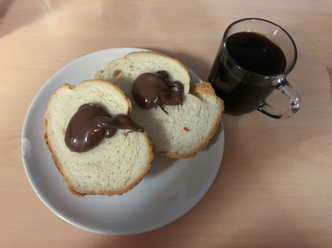 Nothing can beat Nutella on fresh bread for breakfast!