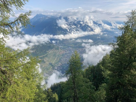 Looking down on Martigny in Switzerland
