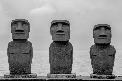 Moai statues at Sunmesse, Nichinan