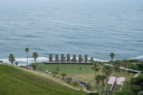 Moai statues at Sunmesse, Nichinan