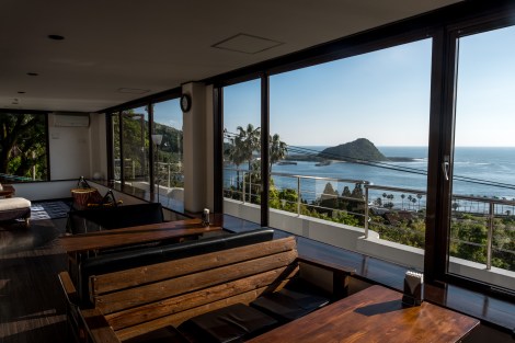 Stunning views from the Little Garden guesthouse, Uchiumi