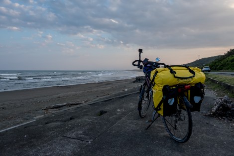 Arriving at my campsite just as the sun sets