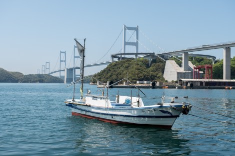 A boat in Shitadami port