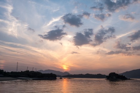 Sunset view from Innoshima Amenity Park on Innoshima island