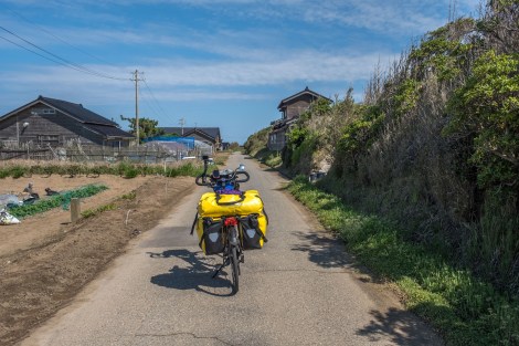 Cycling through rural areas near the sea