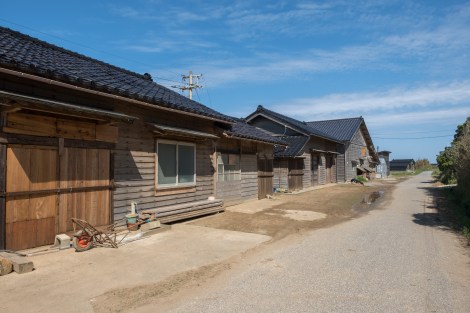Old wooden houses by the sea