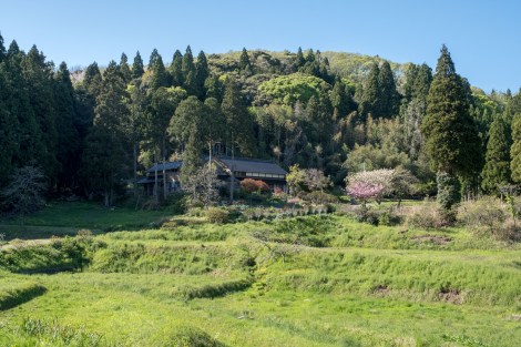 Heading inland slightly on Route 249 and passing old terraced rice fields and traditional houses