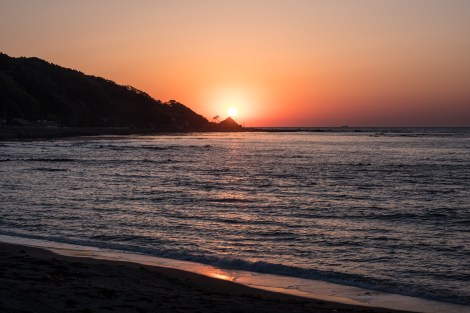 Sunset from Sodegahama campground in Wajima