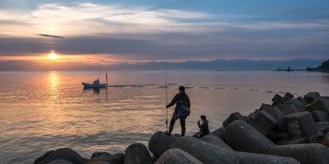 Sunrise as seen from Amaharashi in Toyama Prefecture