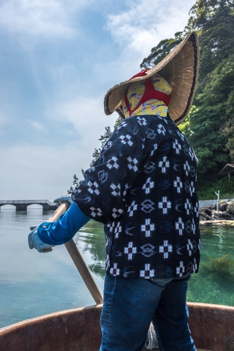 Enjoying a ride in a 'Tarai-bune' boat