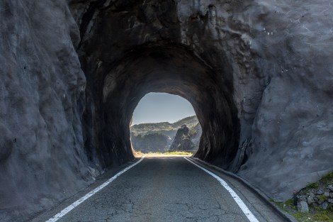 One of three tunnels like this on Sado Island