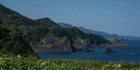 The road I cycled along, Sado Island
