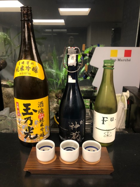 Sake tasting at Piece Hostel Kyoto