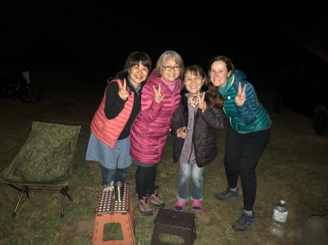 I met these people (and their three husbands) where I was camped and they invited me over to their campfire and we drank whisky and had a great time!