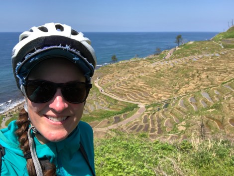 Selfie at Senmaida rice paddies