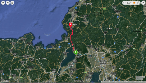 Jb20 - google map from Garmin Connect