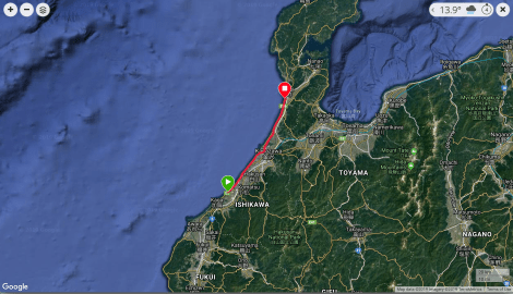 Jb22 - google map from Garmin Connect