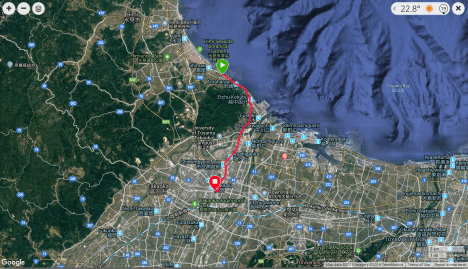 Jb27 - google map from Garmin Connect