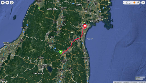 Jb39 - google map from Garmin Connect