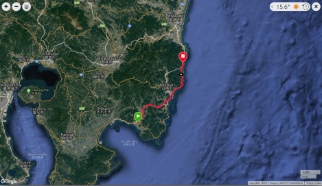 JB5 - google map from Garmin Connect