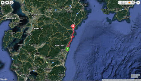 JB7 - google map from Garmin Connect