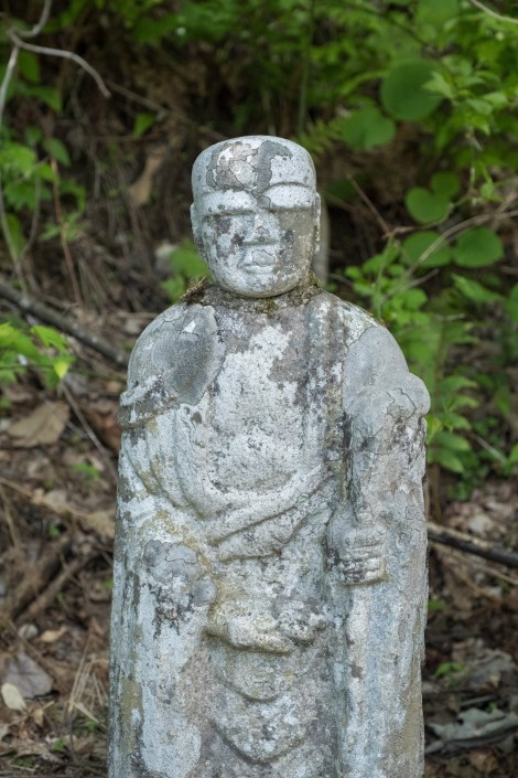 Passing an old memorial in the hills surrounding Tono