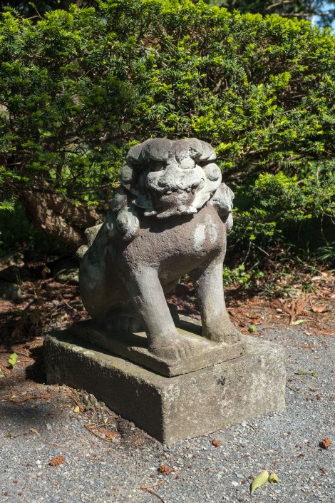 A Kappa 'komainu' guardian dog at Jokenji temple near the Kappabuchi pool, Tono